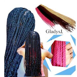 12" Pre twist Crochet Protective Style Braid Blond  6 Pack